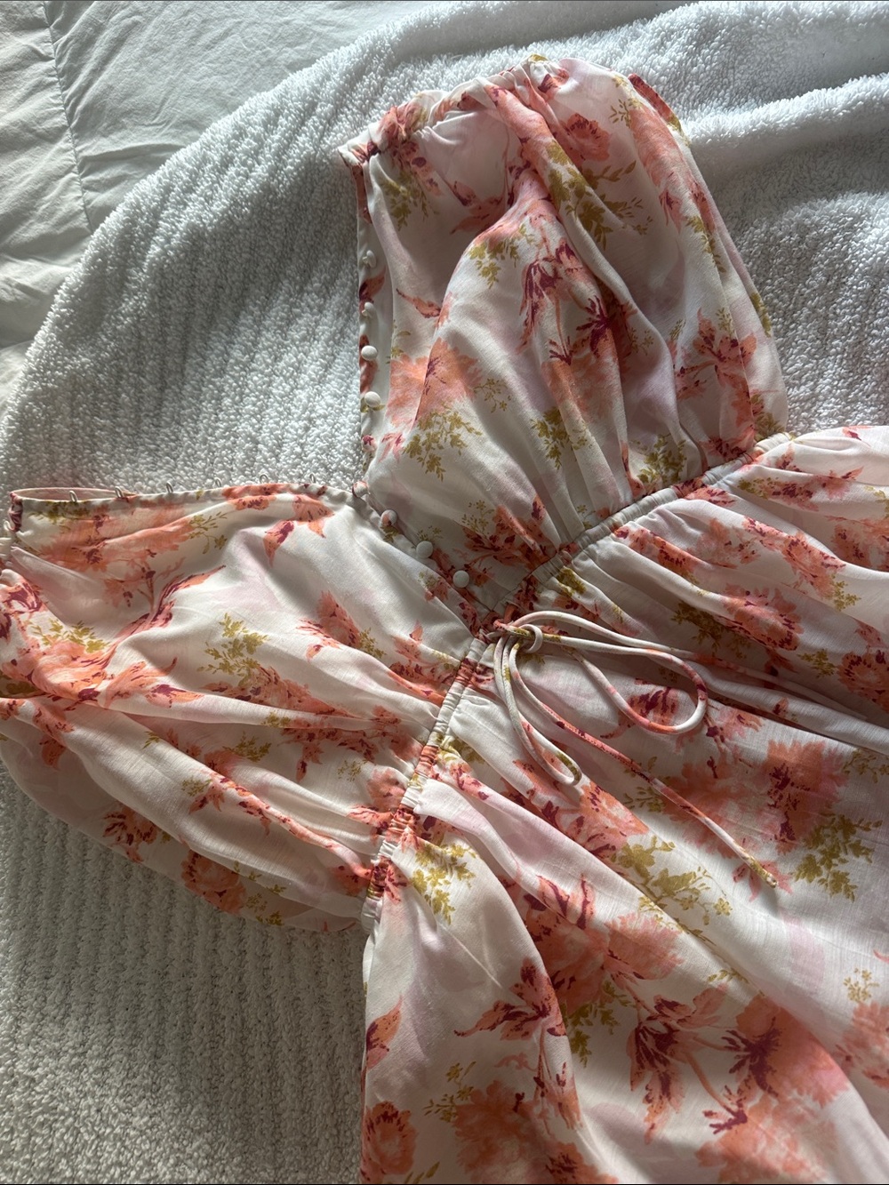 Floral Button -Up Sun Dress in Blush Pink